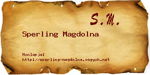 Sperling Magdolna névjegykártya